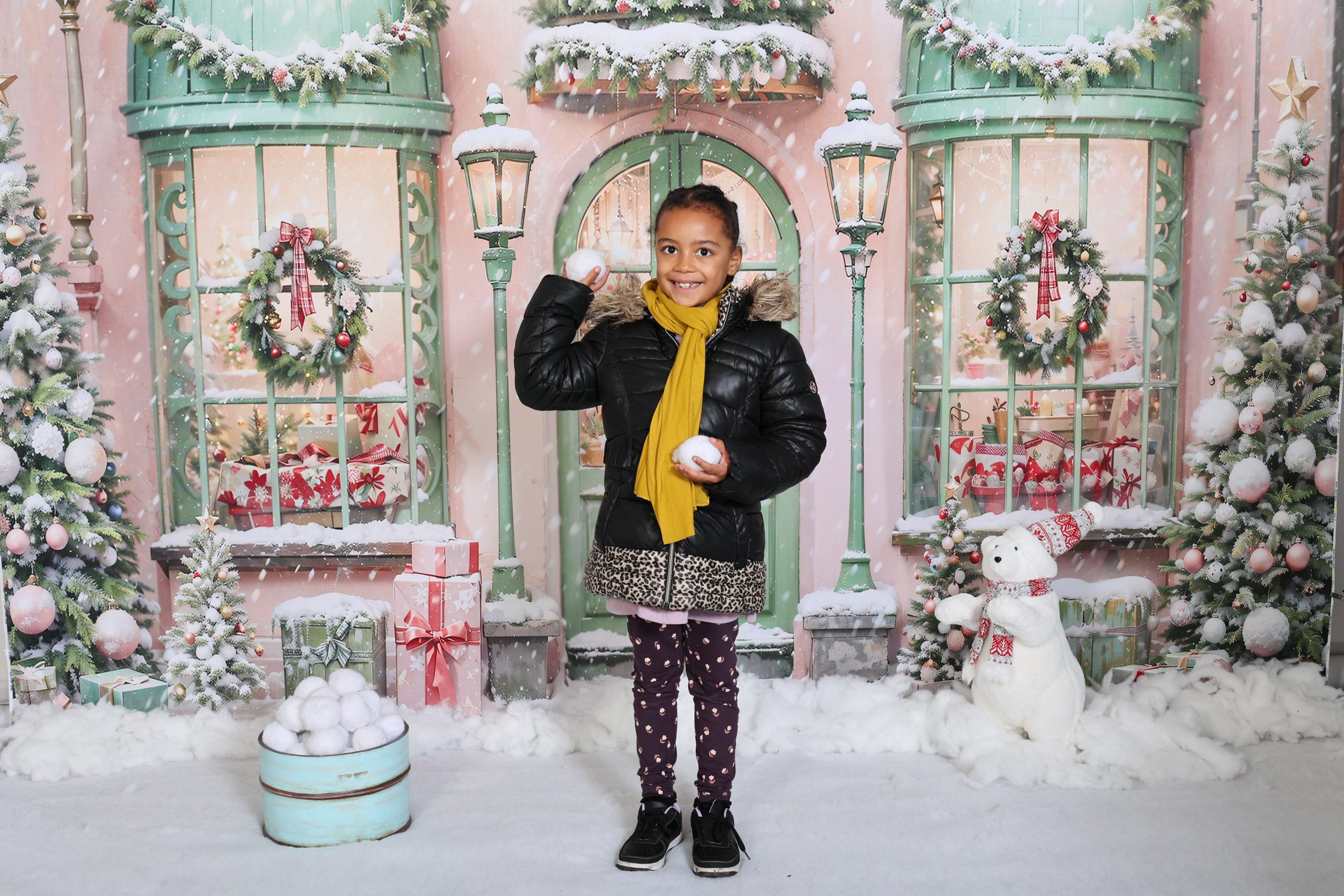 Christmas photo shoot winter scene